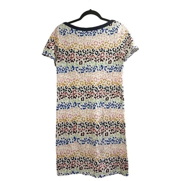 BODEN Georgia Multicolor Animal Leopard Print T-Shirt Jersey Dress - Sz 4R - Picture 4 of 6